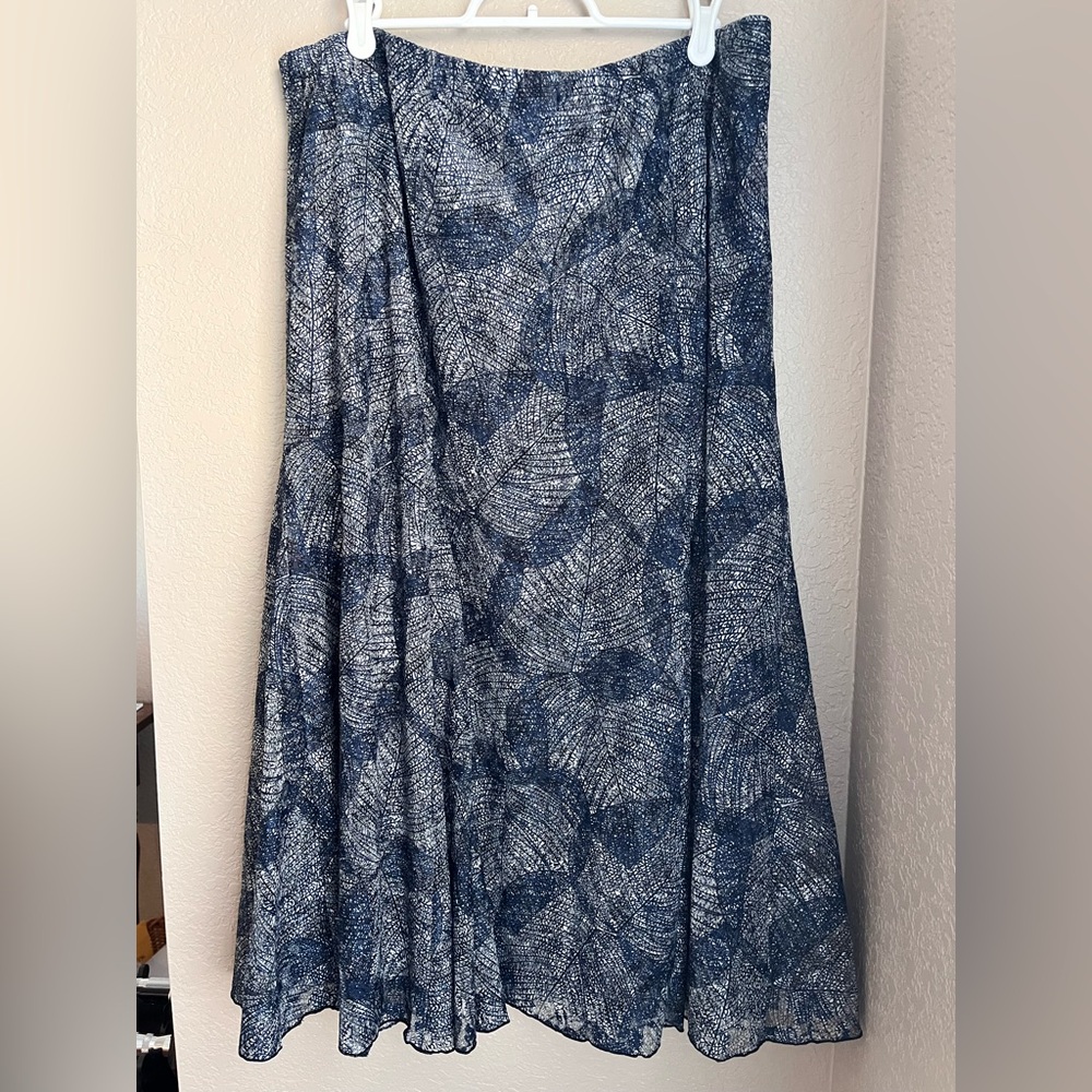 Coldwater Creek Women’s 1x Blue Lined Skirt